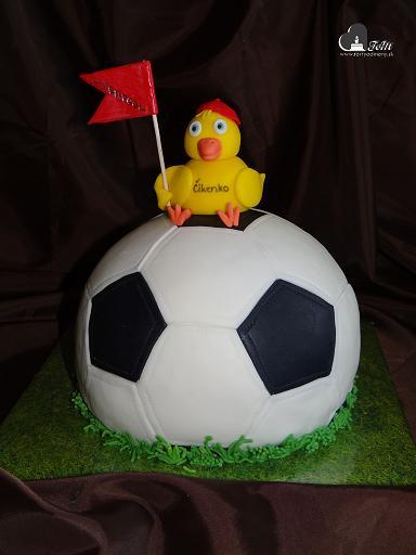 Futbalová lopta s kuriatkom, torta, Športové torty, Moncika7, 1