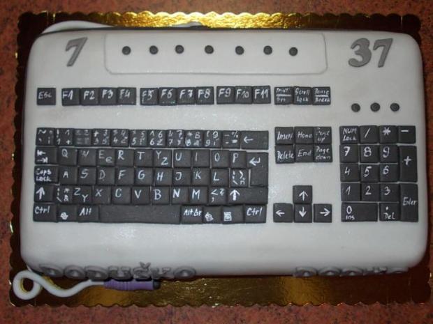 PC klávesnica, torta, Netradičné torty PC klávesnica, torta, Netradičné torty, narciska26, 1