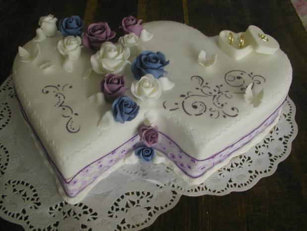 S farebnými ružičkami, torta, Svadobné torty, Roman1, 1