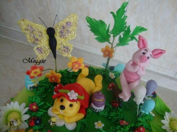 Macko Pu detail, torta, Ozdoby na torty, Meggie, 1