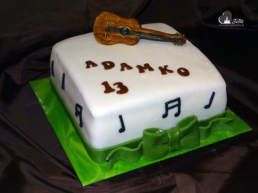 S gitarou, torta, Narodeninové torty S gitarou, torta, Narodeninové torty, Moncika7, 1