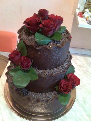 Čokoládová s ružami, torta, Čokoládové torty Čokoládová s ružami, torta, Čokoládové torty, alioska, 1