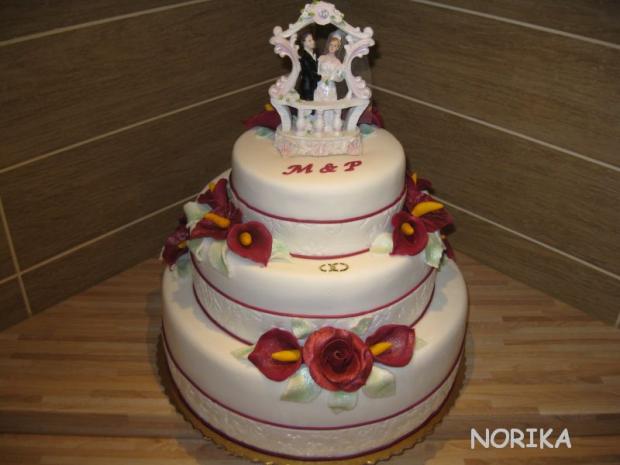 Svadobna bordova, torta, Svadobné torty Svadobna bordova, torta, Svadobné torty, norika, 1
