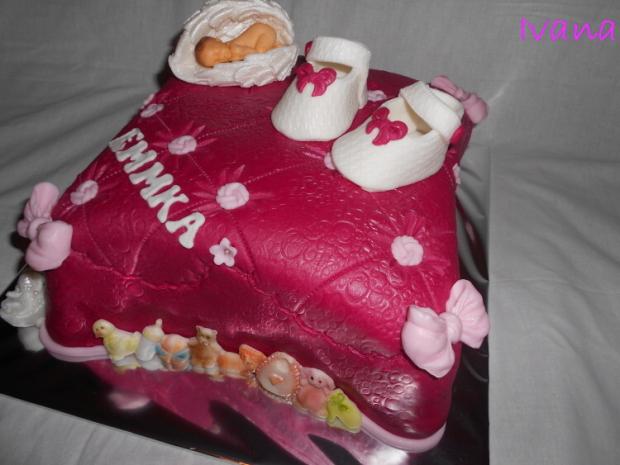 Krstinový vankúšik, torta, Torty na krstiny, Ivana111111, 1