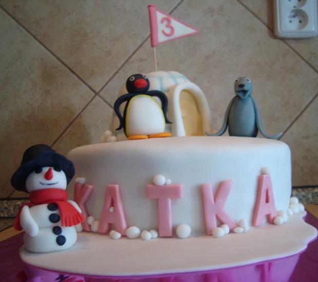 Pingu, torta, Rozprávkové torty Pingu, torta, Rozprávkové torty, katka_d, 1