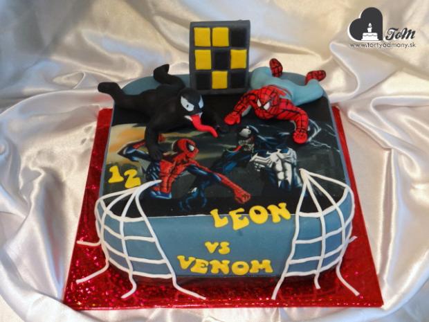 Spiderman vs Venom, torta, Rozprávkové torty Spiderman vs Venom, torta, Rozprávkové torty, Moncika7, 1