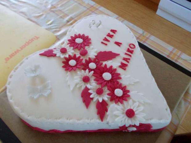 svadobné srdce, torta, Svadobné torty, hajni, 1