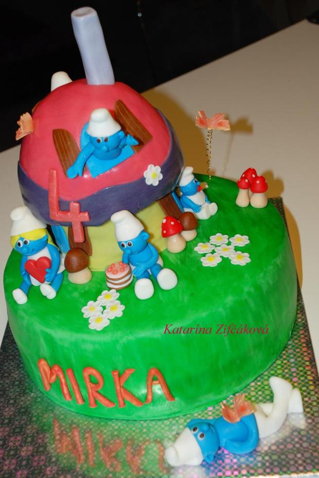 šmoulovia, torta, Rozprávkové torty šmoulovia, torta, Rozprávkové torty, Katarina139, 1