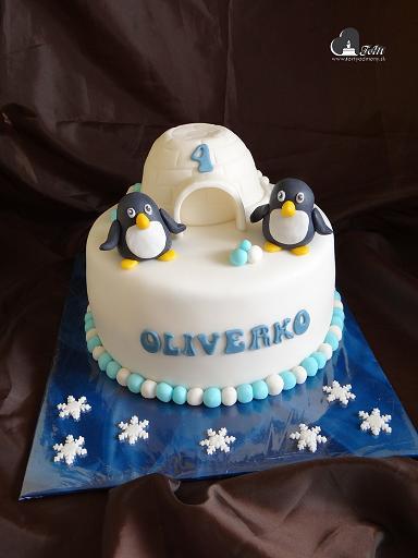 Tučniačiky, torta, Torty so zvieratkami Tučniačiky, torta, Torty so zvieratkami, Moncika7, 1