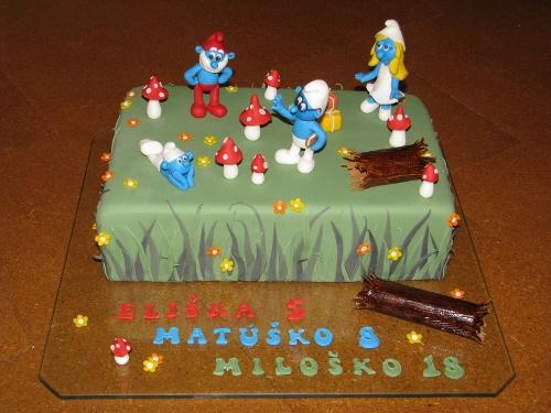Šmolkovia, torta, Rozprávkové torty Šmolkovia, torta, Rozprávkové torty, mamina Nada, 1