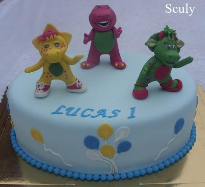 Barney a kamaráti, torta, Rozprávkové torty Barney a kamaráti, torta, Rozprávkové torty, Sculy, 1