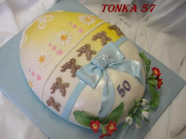 narodeninová s veľkonočným zdobením, torta, Veľkonočné torty narodeninová s veľkonočným zdobením, torta, Veľkonočné torty, Tonka 57, 1
