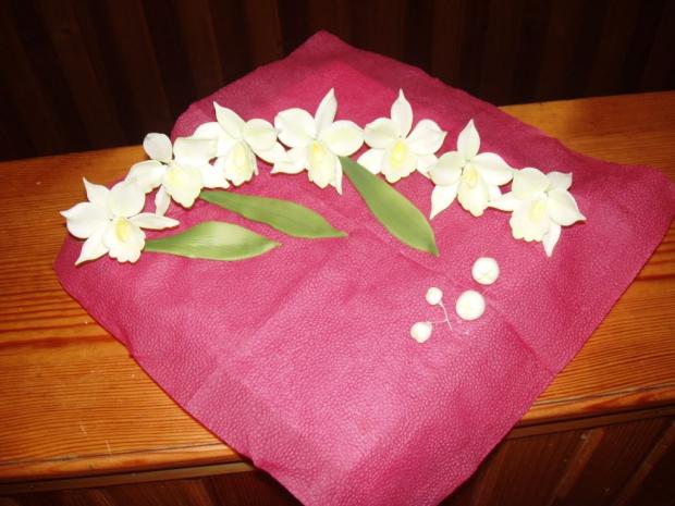 ďaľší pokus o  vytúženú orchideu, torta, Ozdoby na torty, vanilka 227, 1