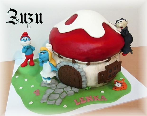 Šmolkovský domček, torta, Rozprávkové torty Šmolkovský domček, torta, Rozprávkové torty, zuzka692, 1