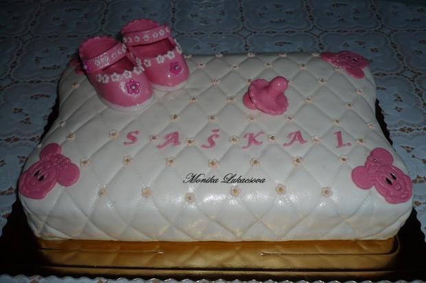 Vankúš s topánočkami, torta, Torty na krstiny, monicka88, 1