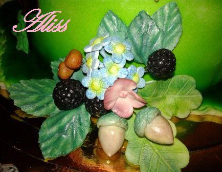 Lesné kvety, torta, Ozdoby na torty Lesné kvety, torta, Ozdoby na torty, Aliss, 1