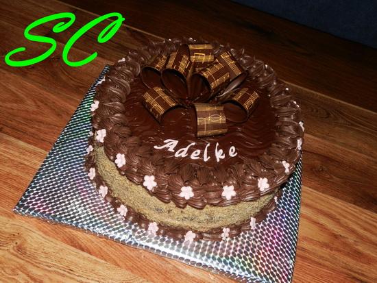 s mašľou, torta, Čokoládové torty, sslavica, 1