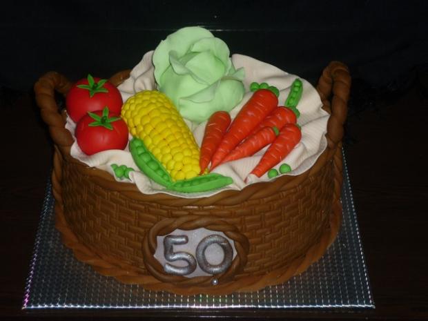 Košík so zeleninou, torta, Narodeninové torty Košík so zeleninou, torta, Narodeninové torty, kathka, 1