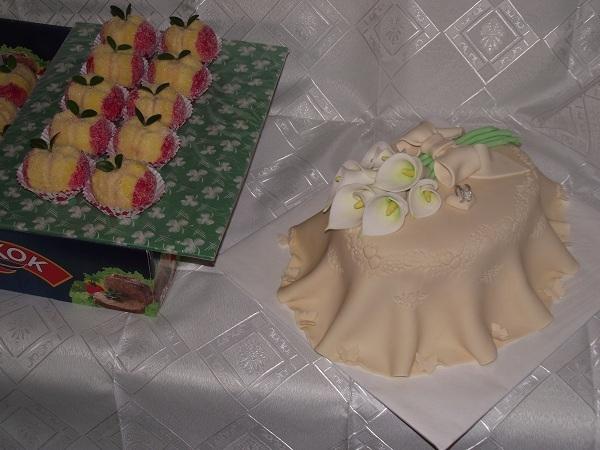Svadobná s kalami , torta, Svadobné torty, leti, 1