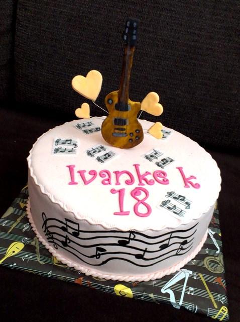 narodeninová s gitarou, torta, Narodeninové torty, val38, 1