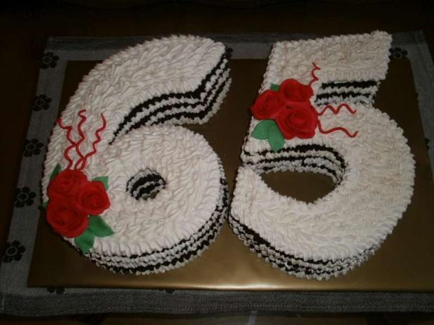 Penová 65-tka, torta, Narodeninové torty Penová 65-tka, torta, Narodeninové torty, Zdenci, 1