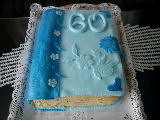 kniha na 60, torta, Narodeninové torty, Anna Petrova, 1