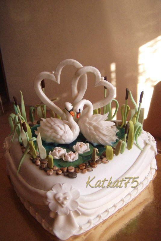 svadobná 2 - s labuťami, torta, Svadobné torty svadobná 2 - s labuťami, torta, Svadobné torty, katkat75, 1