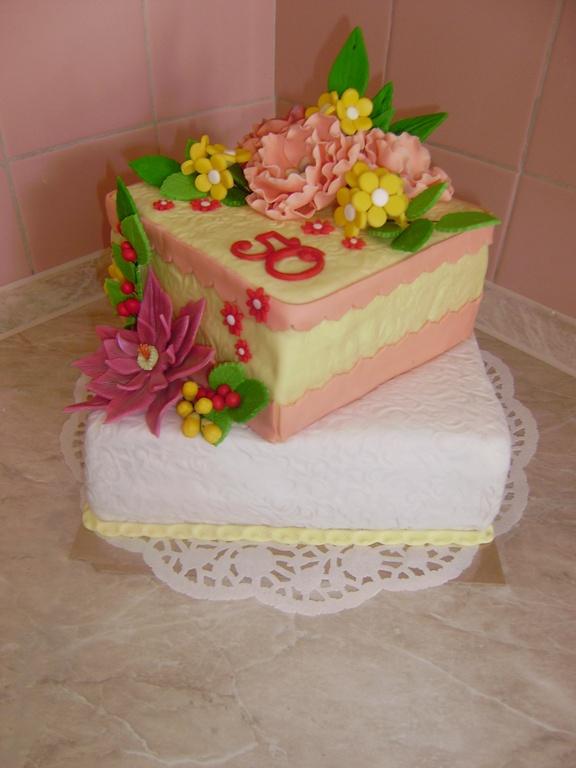 poschodova stvorcova, torta, Narodeninové torty, evicka.h, 1