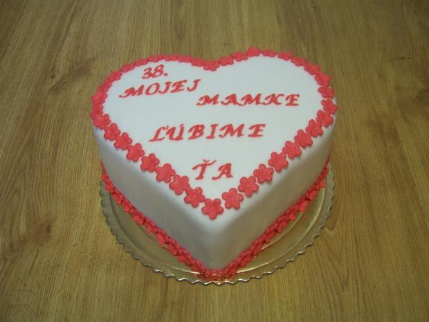 Narodeninové srdce, torta, Katie, 1