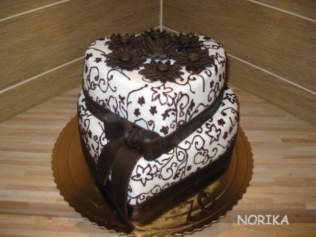 Ssrdcia v hnedom, torta, Narodeninové torty Ssrdcia v hnedom, torta, Narodeninové torty, norika, 1
