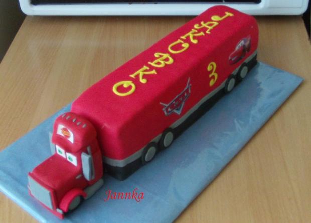 Kamion McQueen, torta, Torty autíčka, vláčiky Kamion McQueen, torta, Torty autíčka, vláčiky, Jannka, 1