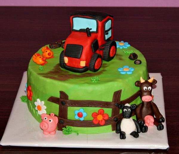 traktor, torta, Torty autíčka, vláčiky, Lucia M, 1