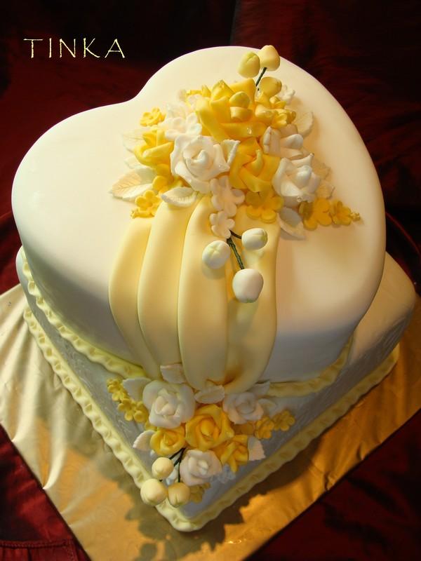 Yellow..., torta, Svadobné torty Yellow..., torta, Svadobné torty, Tinka, 1