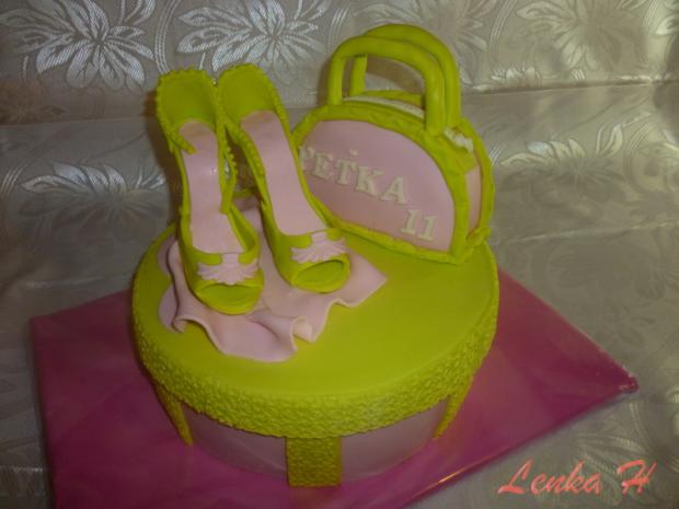 krabica s topánkami a kabelkou, torta, Torty - škola, stužková krabica s topánkami a kabelkou, torta, Torty - škola, stužková, Ladu-lienka, 1