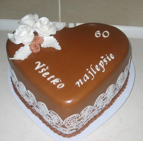 Hnedé srdiečko s čipkou, torta, Narodeninové torty Hnedé srdiečko s čipkou, torta, Narodeninové torty, elma12, 1