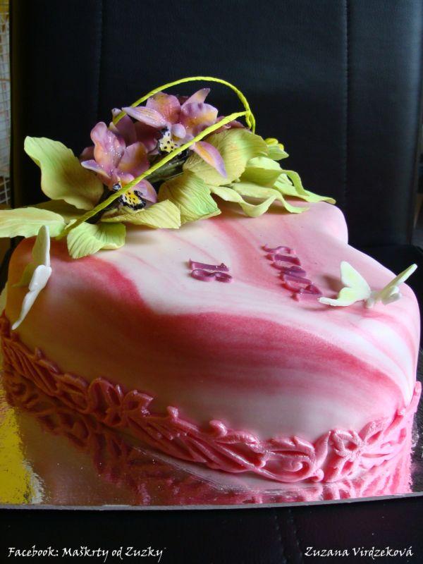 ružové srdiečko, torta, Narodeninové torty ružové srdiečko, torta, Narodeninové torty, Zuziv, 1
