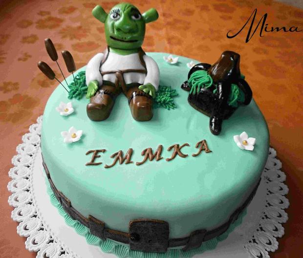 shrek, torta, Rozprávkové torty, torty Mima, 1