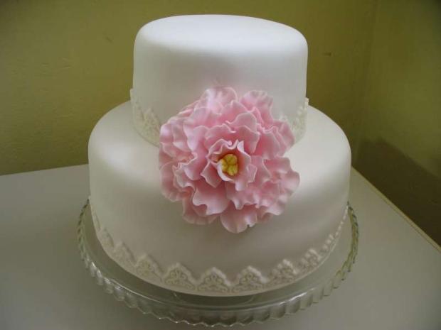 S pivoniou , torta, Svadobné torty S pivoniou , torta, Svadobné torty, DášaL, 1