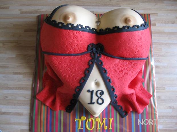 Prsia v červenom, torta, Torty pre dospelých *, norika, 1
