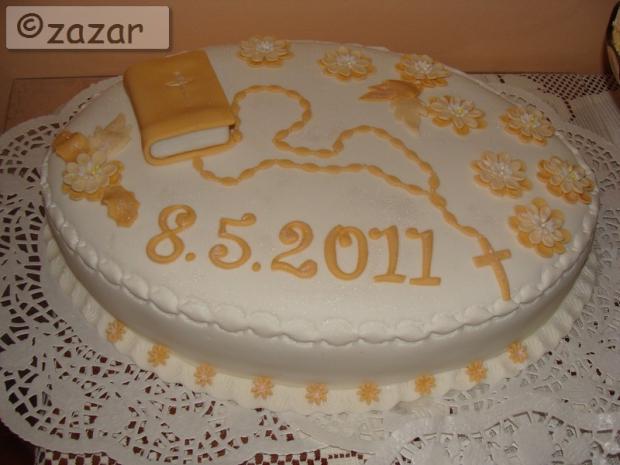 1. sv. prijímanie, torta, Torty na cirkevné sviatky, zazar, 1