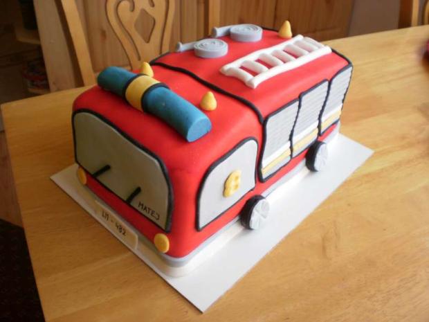 Požiarnícke auto, torta, Torty autíčka, vláčiky, Janka.S, 1