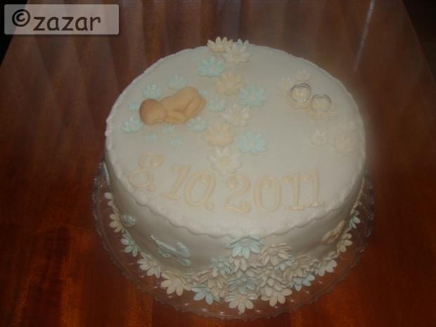 2 v 1 - svadba a krstiny v jeden deň, torta, Svadobné torty, zazar, 1