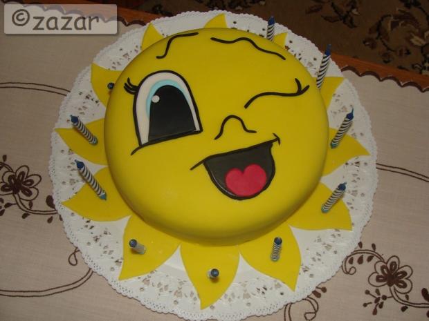 slniečko Barborke, torta, Ostané torty pre deti, zazar, 1