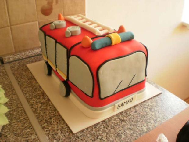 Opať požiarnícke auto pre Samka, torta, Torty autíčka, vláčiky Opať požiarnícke auto pre Samka, torta, Torty autíčka, vláčiky, Janka.S, 1