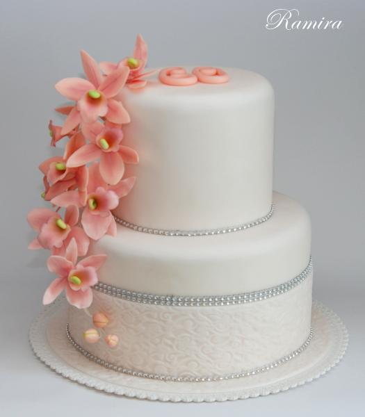 Narodeninová s orchideami, torta, Narodeninové torty Narodeninová s orchideami, torta, Narodeninové torty, ramira, 1