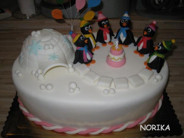 Pingu, torta, Rozprávkové torty, norika, 1