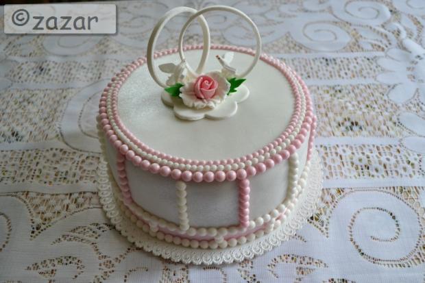 svadobná - malá (ozdobu si priniesli), torta, Svadobné torty svadobná - malá (ozdobu si priniesli), torta, Svadobné torty, zazar, 1