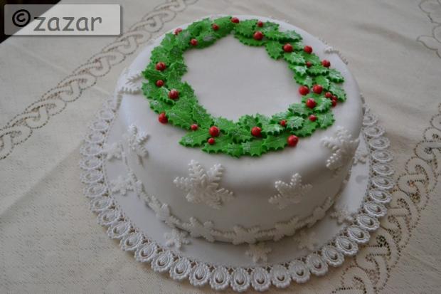 vianočná a zároveň narodeninová pre švagrinku, torta, Vianočné torty, zazar, 1