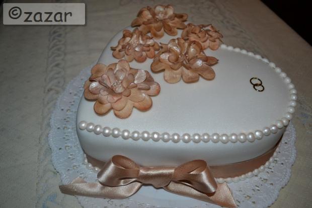 svadobné srdce, torta, Svadobné torty, zazar, 1