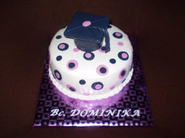 promocie - Bc. Dominika, torta, Torty - škola, stužková promocie - Bc. Dominika, torta, Torty - škola, stužková, , 1